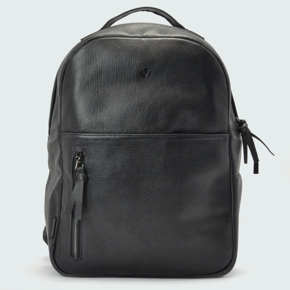 Amsterdan Gaucho Negro Leather Backpack